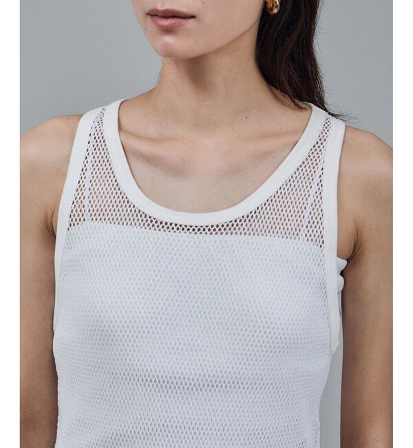 SALON adam et rope'「【IRONING（アイロニング）】mesh tank top」|タンクトップ|