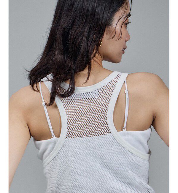SALON adam et rope'「【IRONING（アイロニング）】mesh tank top」|タンクトップ|