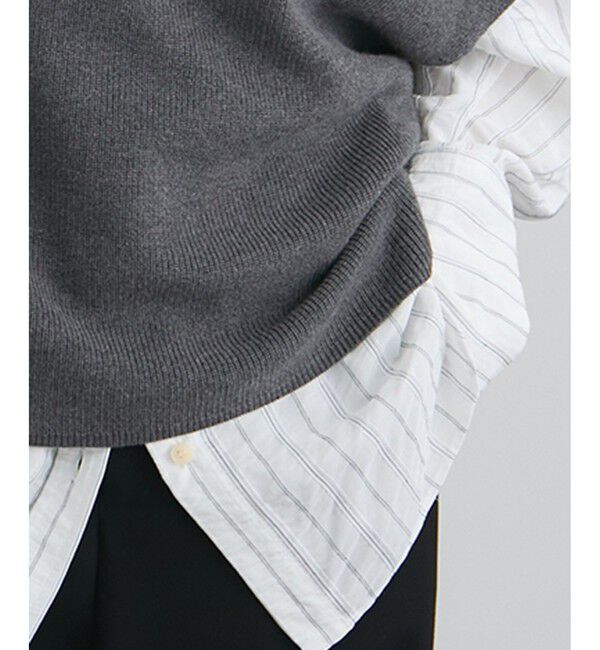 SALON adam et rope'「コットンシルクカシミヤ２WAYジレプルオーバー」|ニット・セーター|