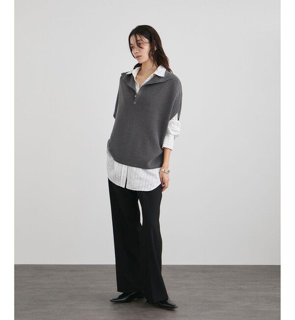 SALON adam et rope'「コットンシルクカシミヤ２WAYジレプルオーバー」|ニット・セーター|