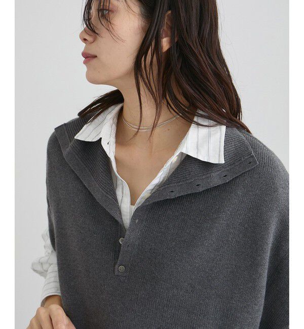 SALON adam et rope'「コットンシルクカシミヤ２WAYジレプルオーバー」|ニット・セーター|