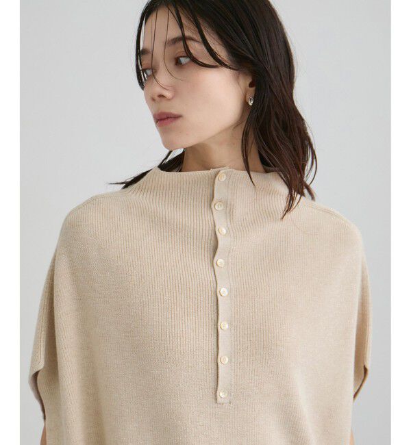 SALON adam et rope'「コットンシルクカシミヤ２WAYジレプルオーバー」|ニット・セーター|ベージュ(27)