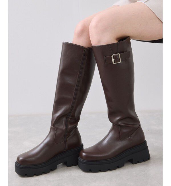 VIS「サイドバックルタンクソールロングブーツ」|ロングブーツ|