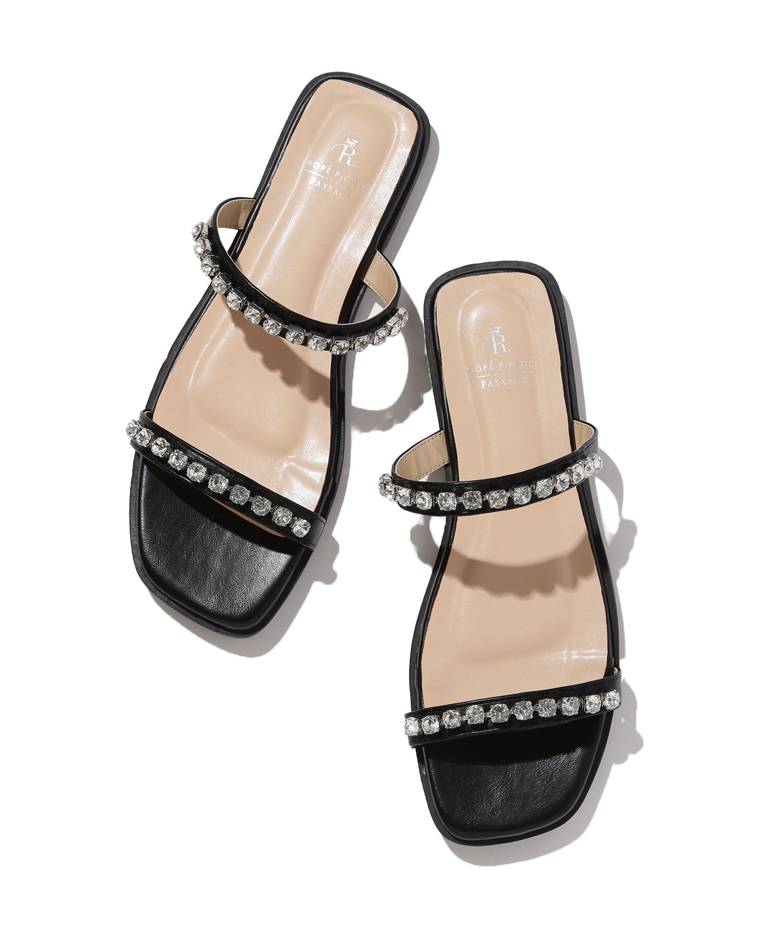 ROPE PICNIC PASSAGE「ビジュー・パールバンドフラットサンダル」|サンダル|