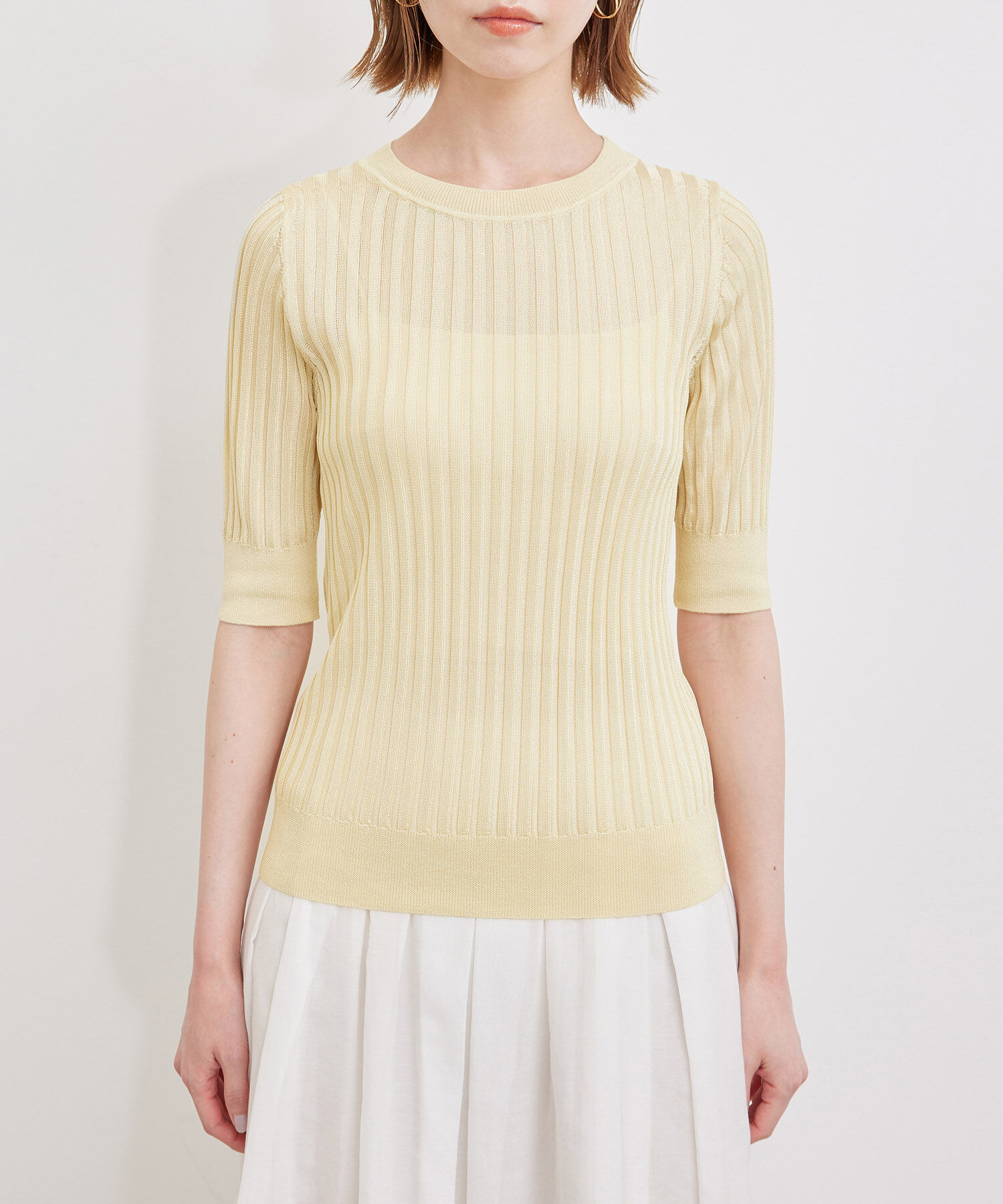 Rope&rsquo;Picnic「メタルライクヤーンニットプルオーバー」|ニット・セーター|