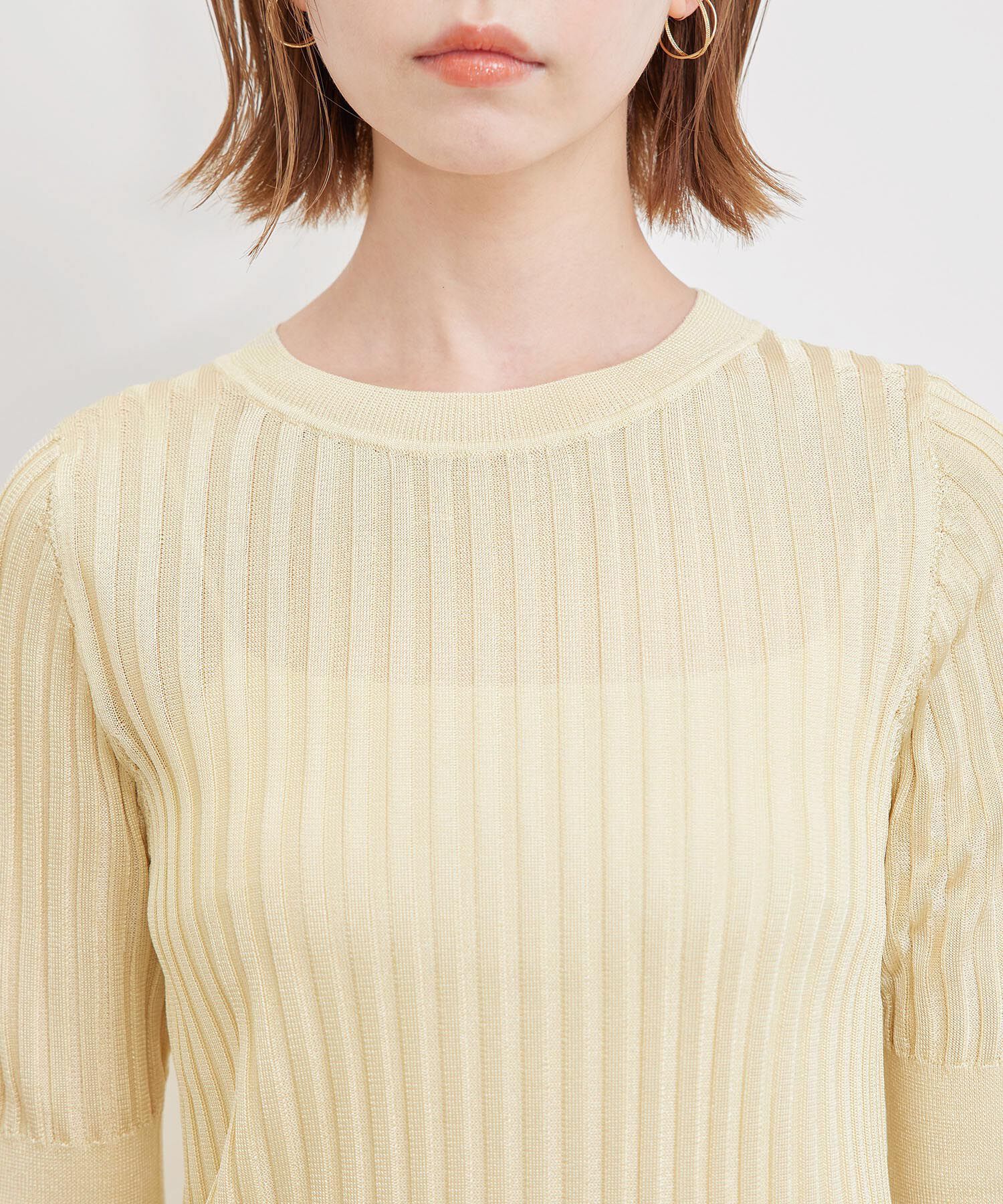 Rope&rsquo;Picnic「メタルライクヤーンニットプルオーバー」|ニット・セーター|