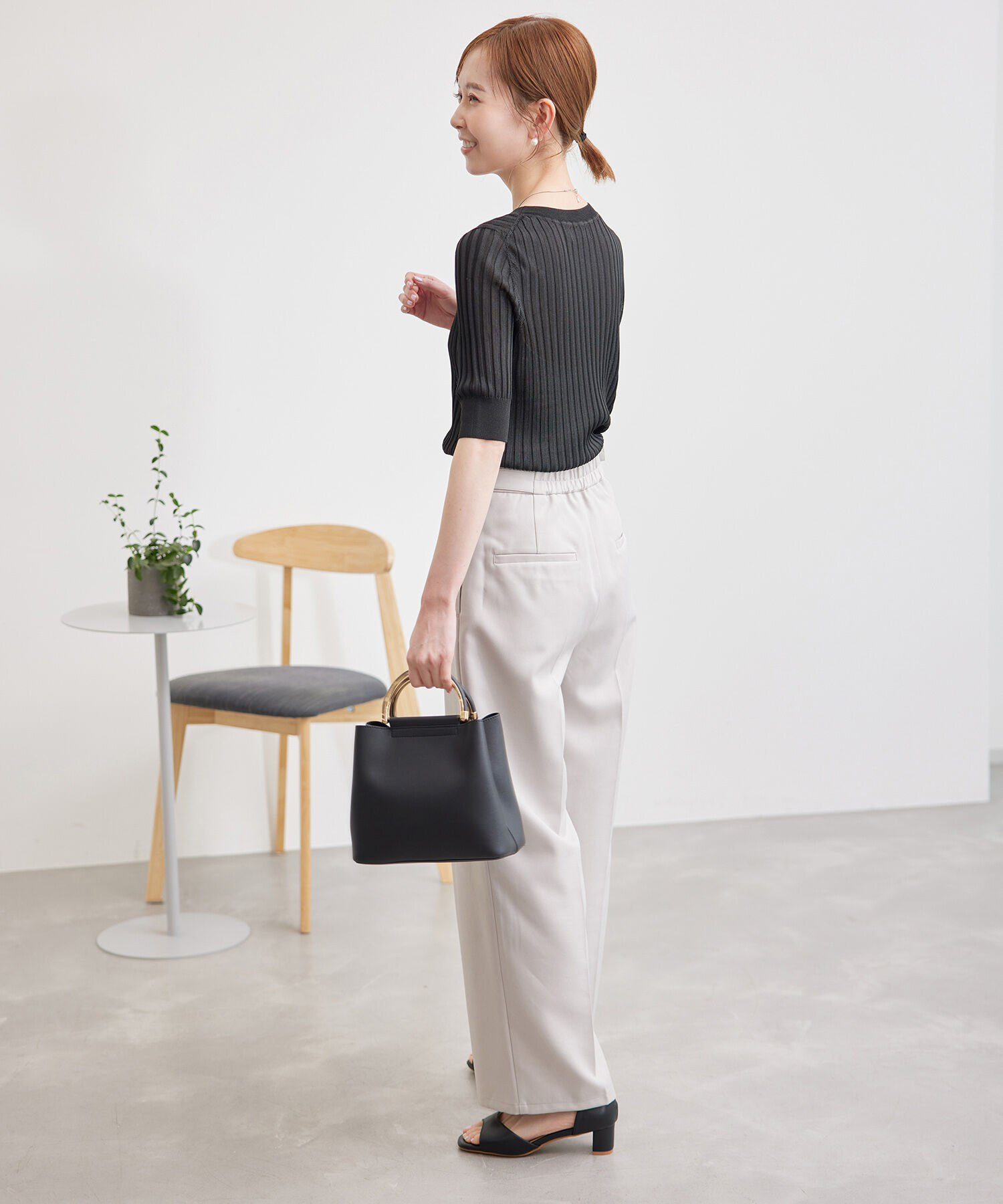 Rope&rsquo;Picnic「メタルライクヤーンニットプルオーバー」|ニット・セーター|