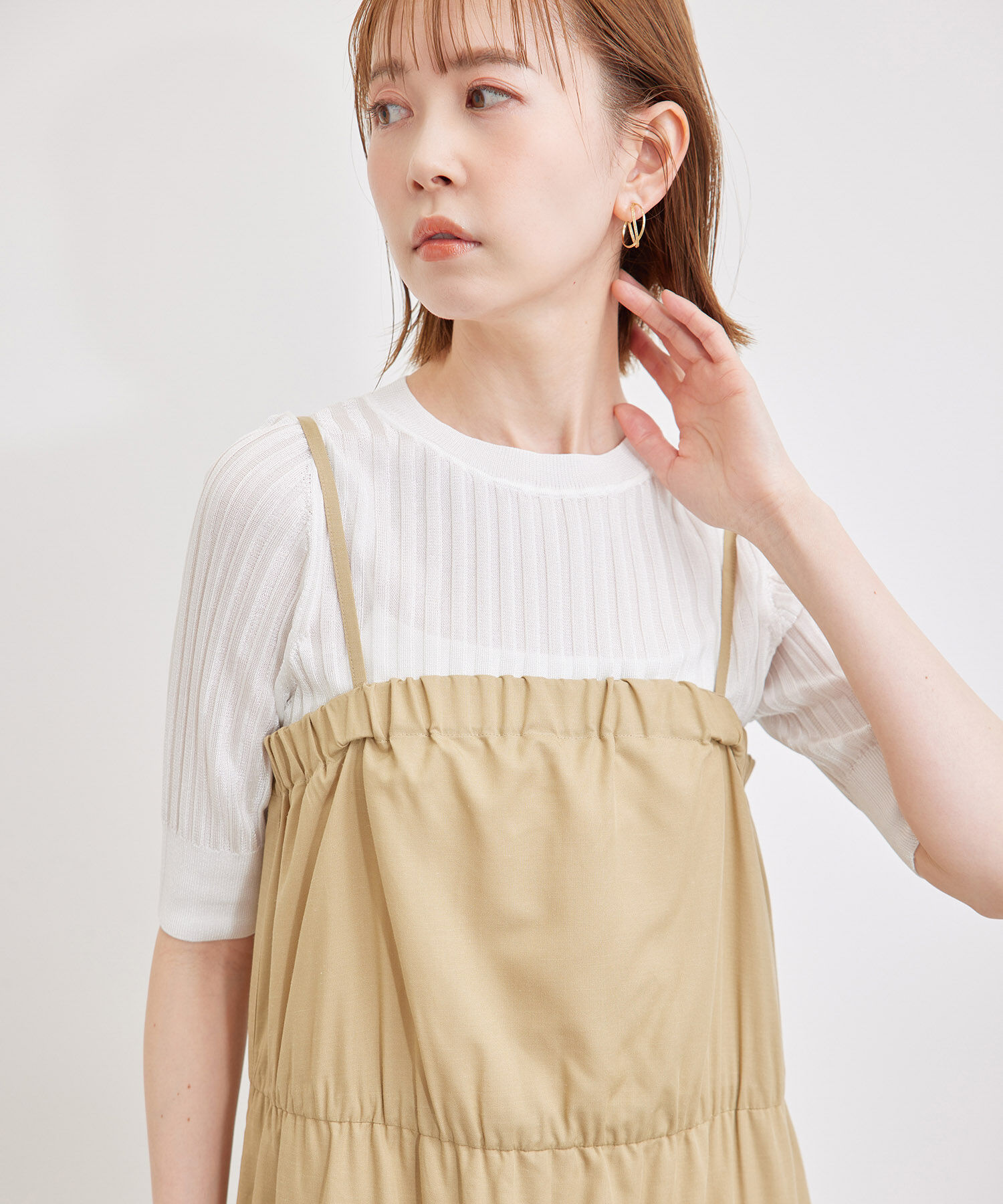 Rope&rsquo;Picnic「メタルライクヤーンニットプルオーバー」|ニット・セーター|