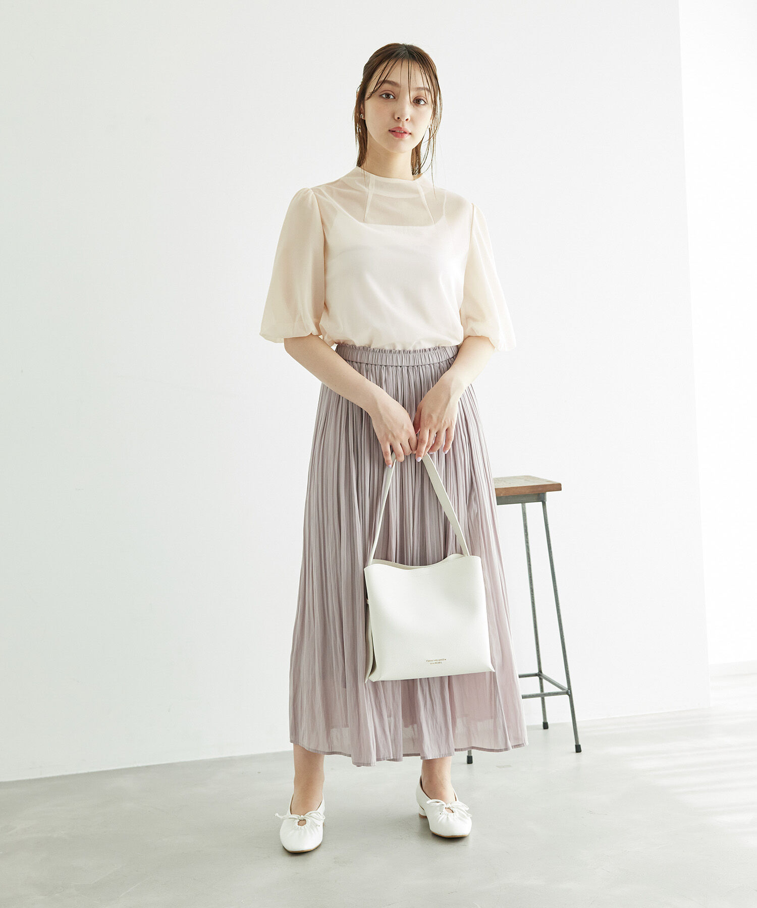 Rope&rsquo;Picnic「袖ボリュームブライトシアーブラウス」|シャツ・ブラウス|