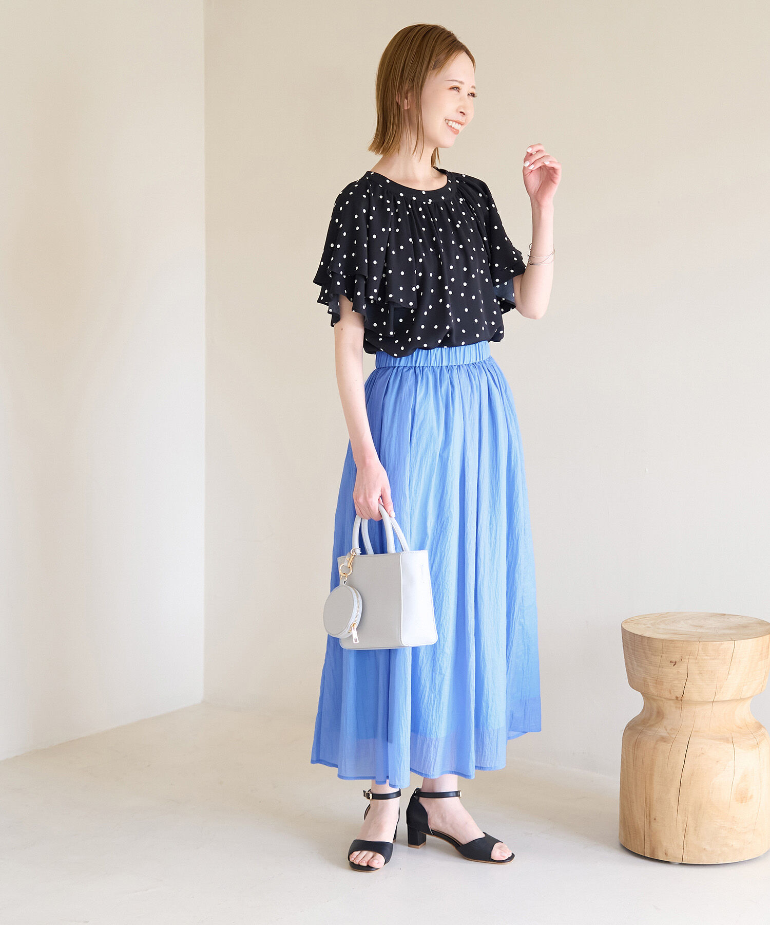 Rope&rsquo;Picnic「シアーナイロンギャザースカート」|スカート|