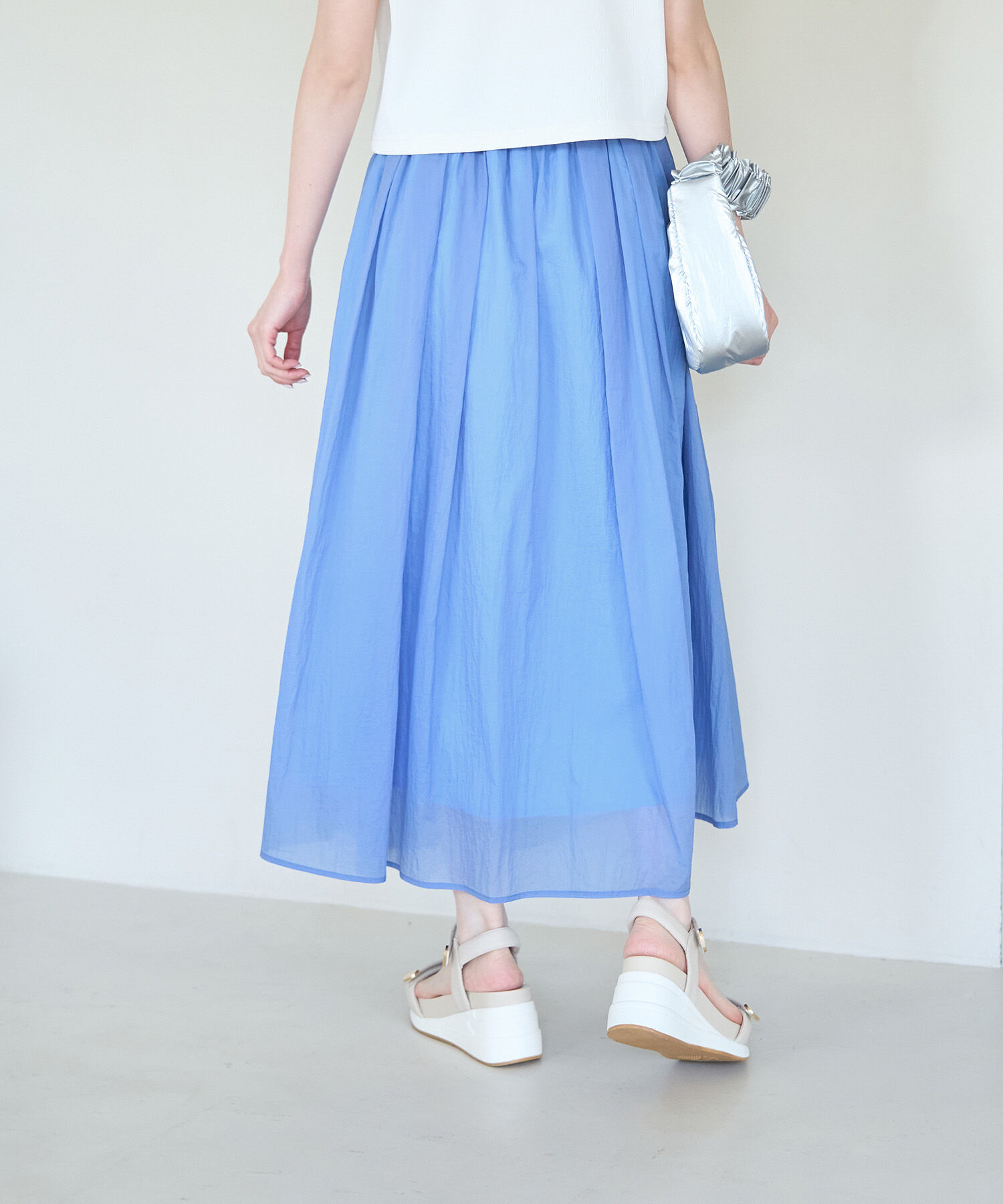 Rope&rsquo;Picnic「シアーナイロンギャザースカート」|スカート|