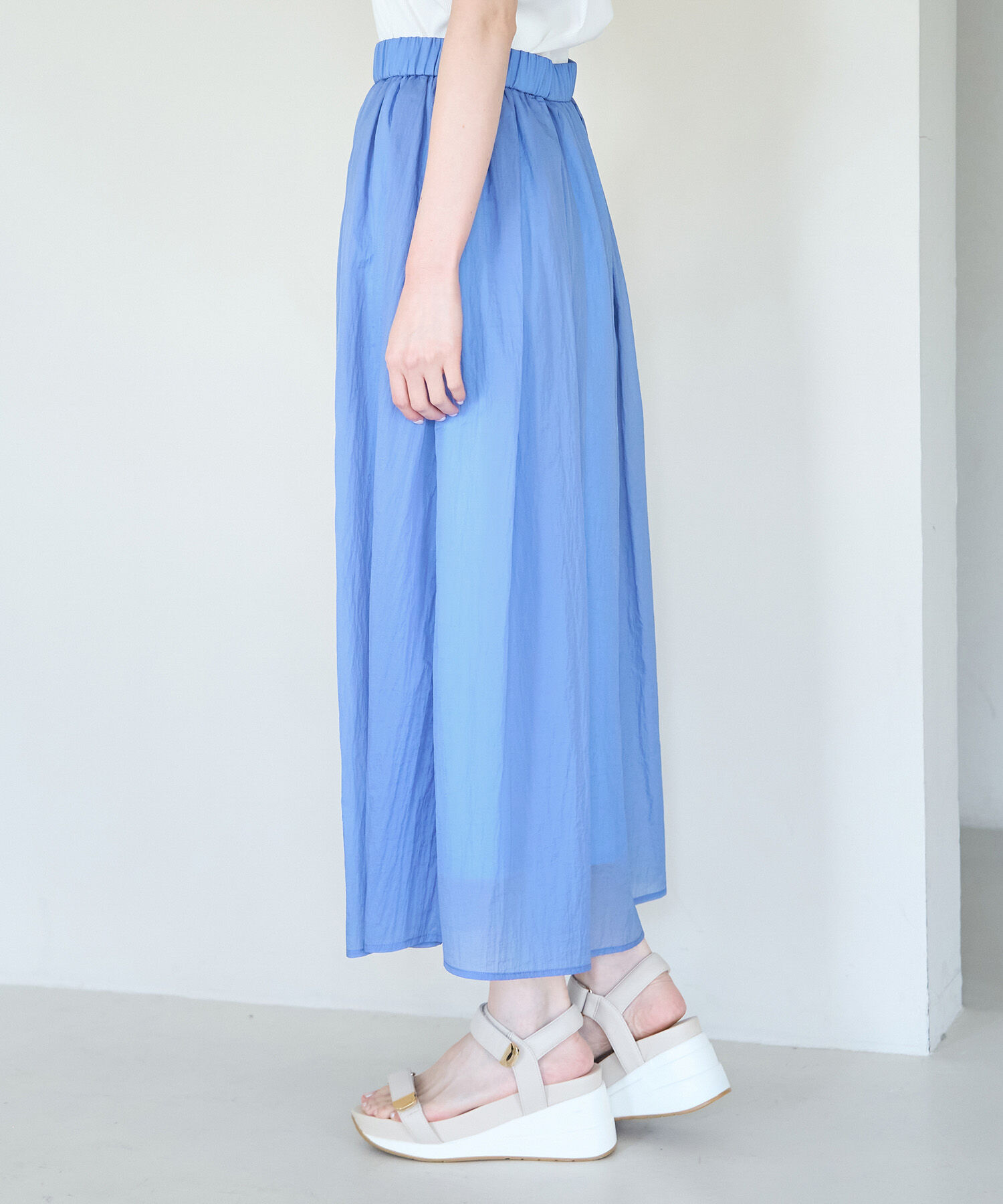 Rope&rsquo;Picnic「シアーナイロンギャザースカート」|スカート|