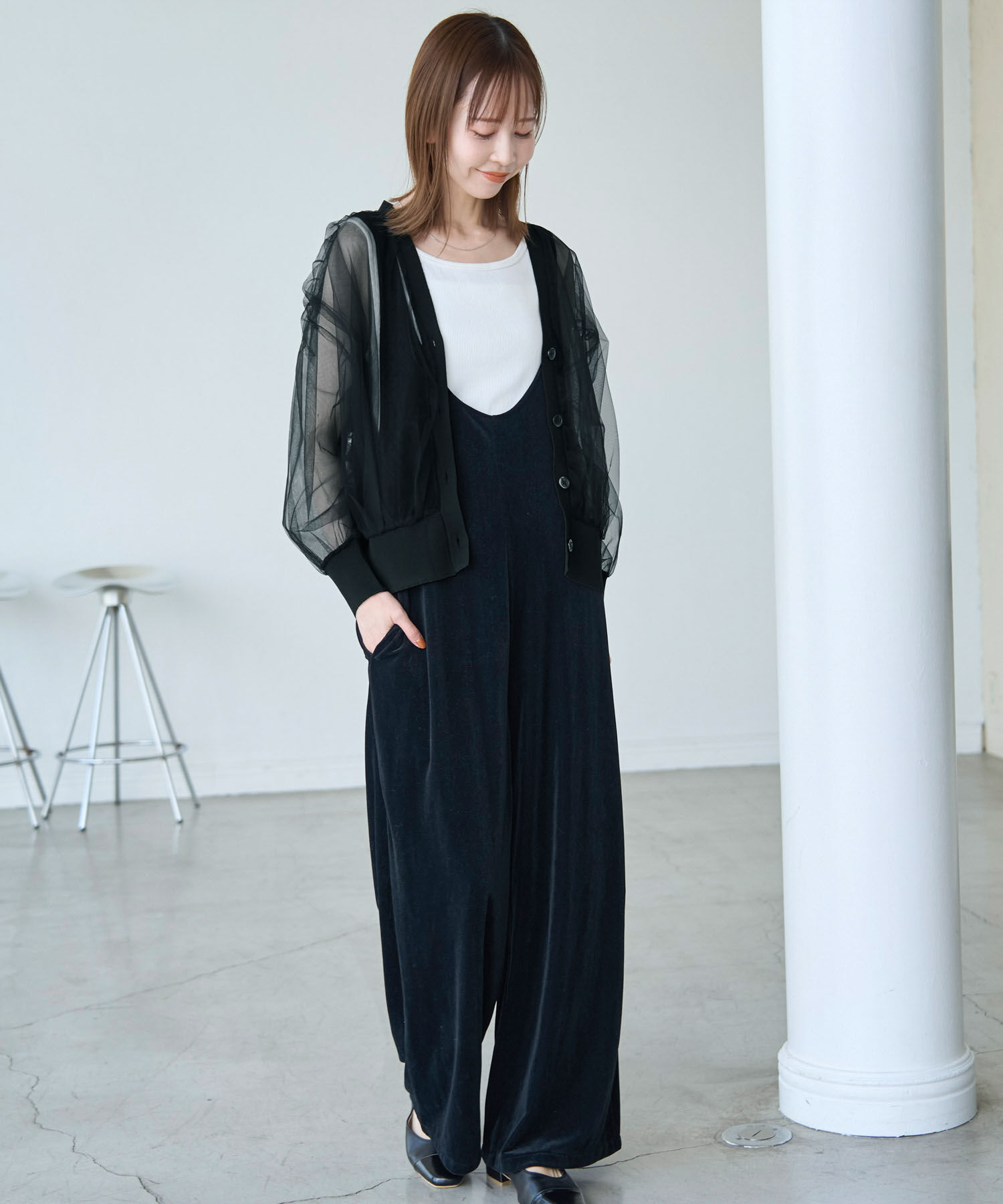 Rope&rsquo;Picnic「シアーチュールカーディガン」|カーディガン|