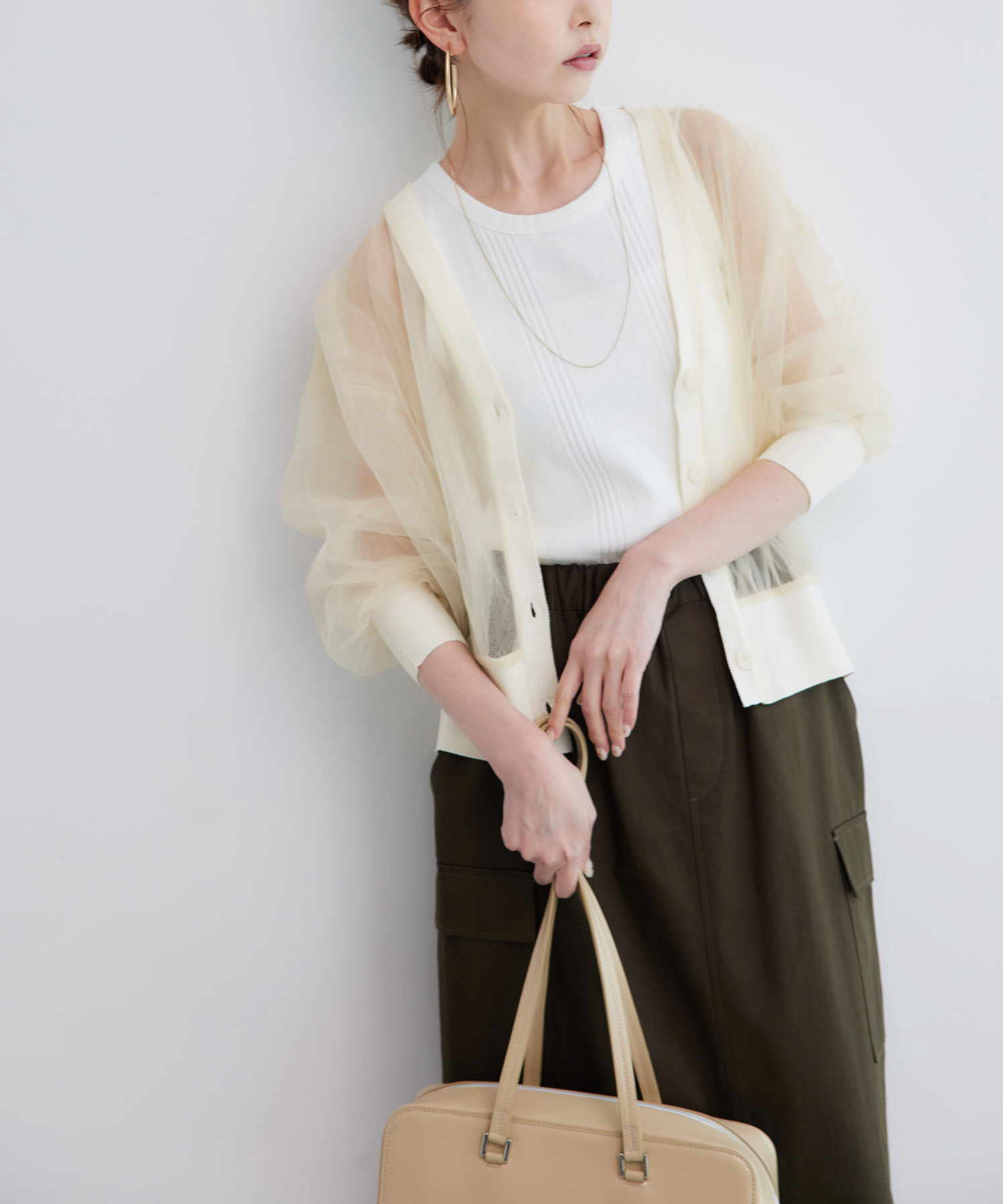 Rope&rsquo;Picnic「シアーチュールカーディガン」|カーディガン|