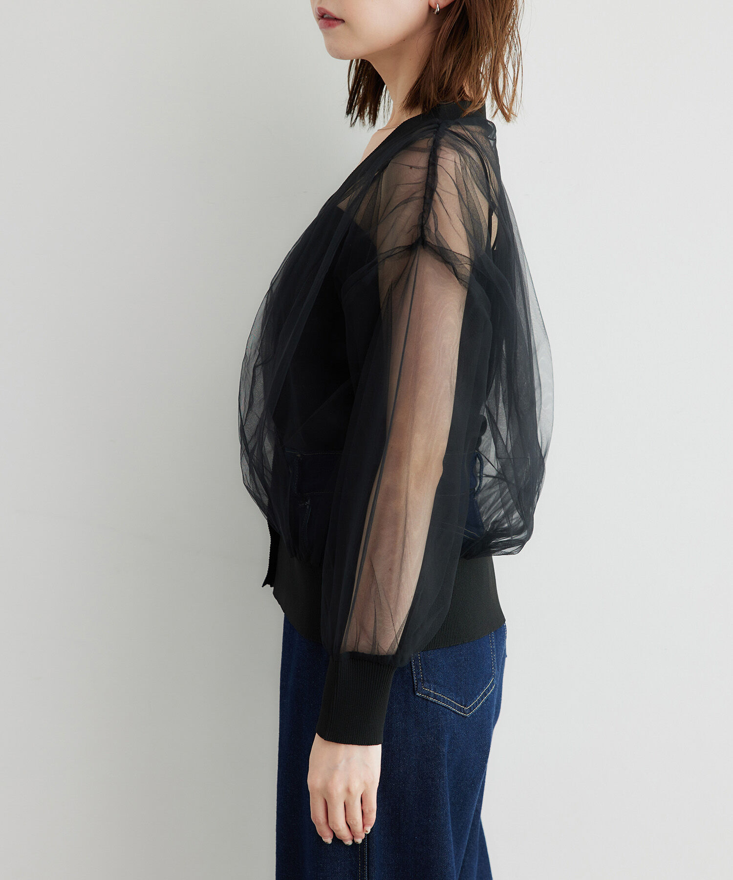 Rope&rsquo;Picnic「シアーチュールカーディガン」|カーディガン|