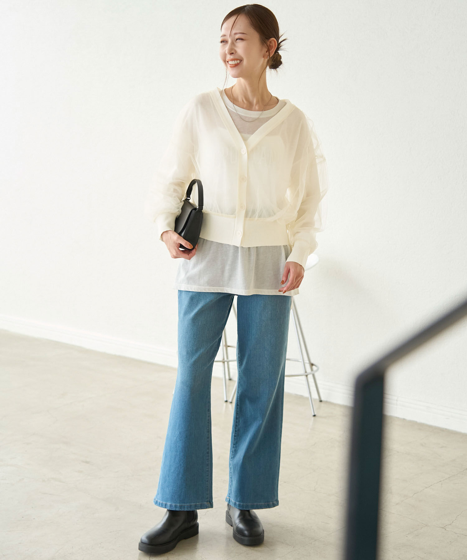 Rope&rsquo;Picnic「シアーチュールカーディガン」|カーディガン|