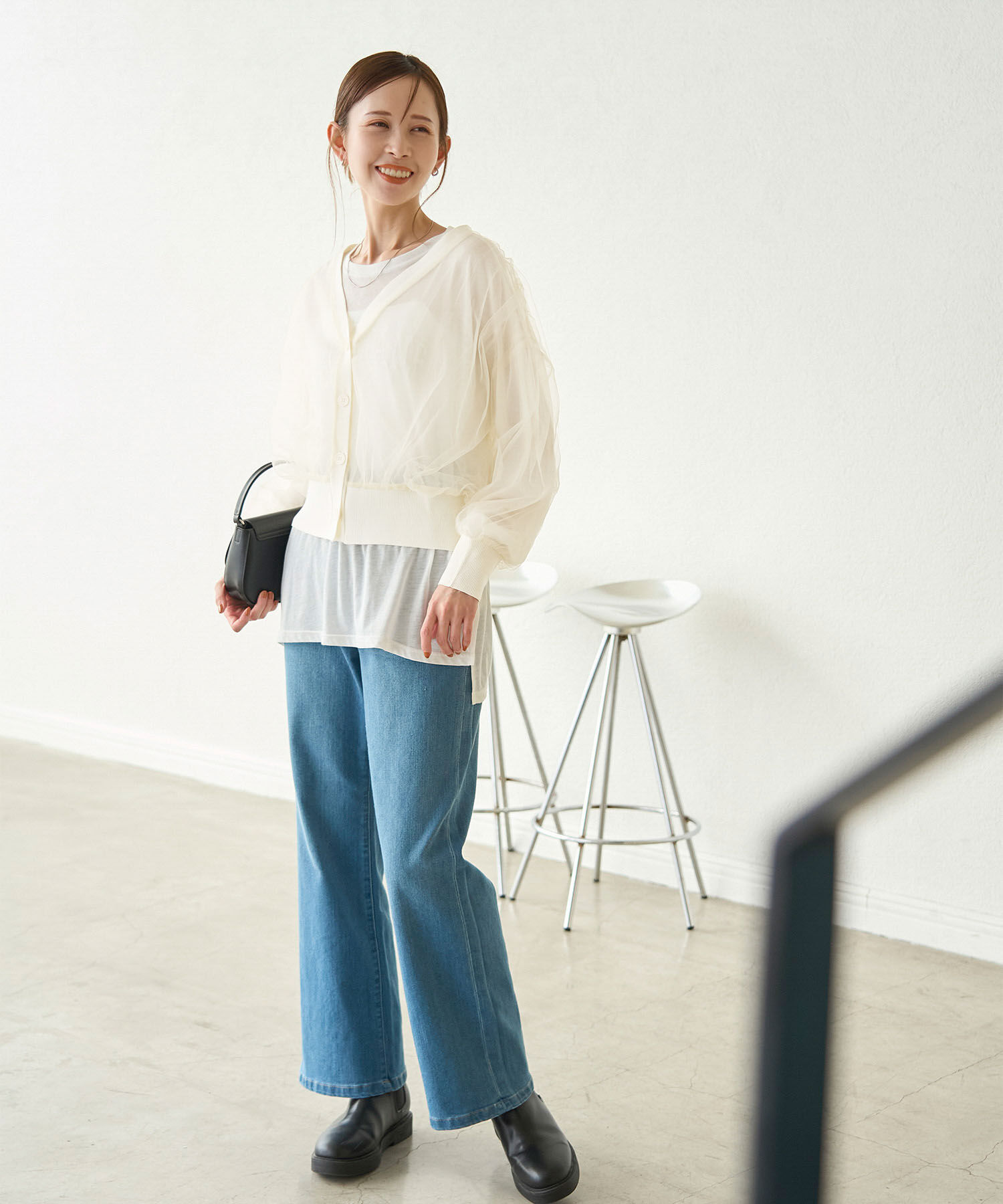 Rope&rsquo;Picnic「シアーチュールカーディガン」|カーディガン|