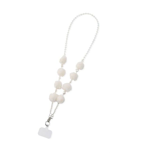 ROPE PICNIC PASSAGE「ハートパール&times;ポンポンファースマホショルダーストラップ」|その他|