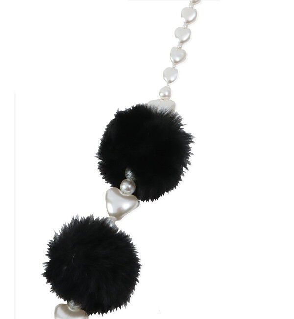 ROPE PICNIC PASSAGE「ハートパール&times;ポンポンファースマホショルダーストラップ」|その他|