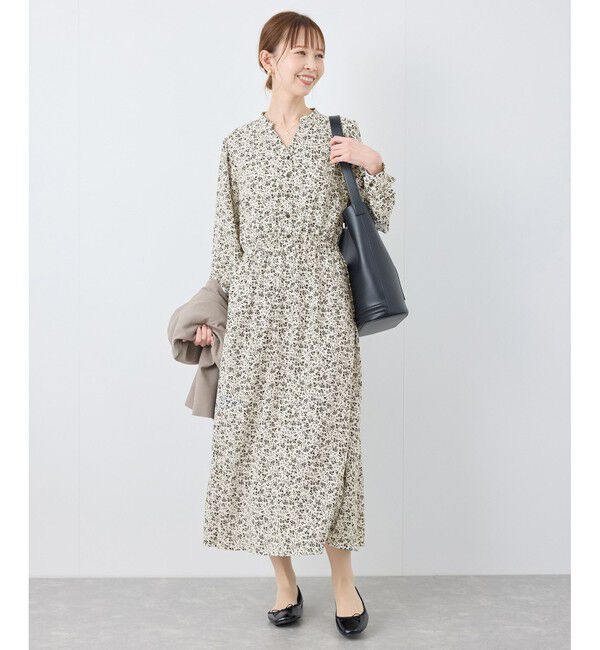 Rope&rsquo;Picnic「小花柄スキッパーロングワンピース」|ワンピース|