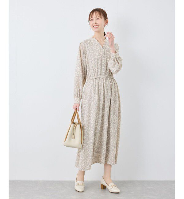 Rope&rsquo;Picnic「小花柄スキッパーロングワンピース」|ワンピース|