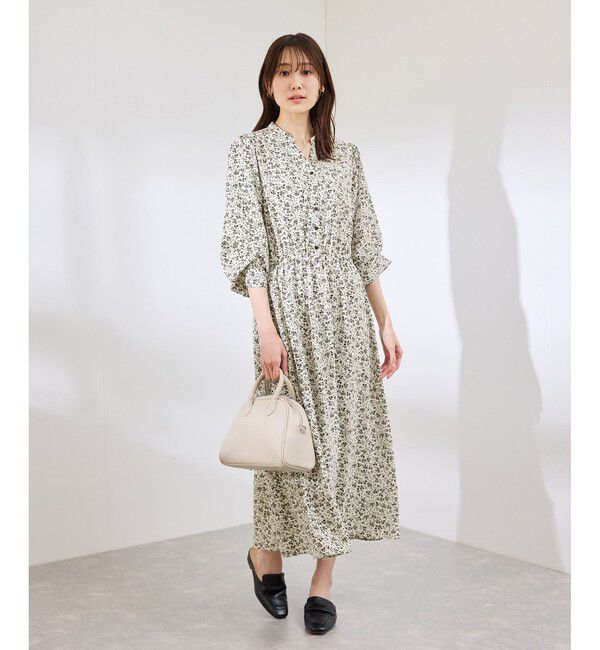 Rope&rsquo;Picnic「小花柄スキッパーロングワンピース」|ワンピース|