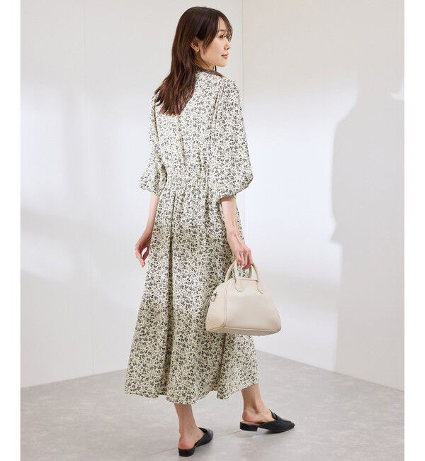 Rope&rsquo;Picnic「小花柄スキッパーロングワンピース」|ワンピース|