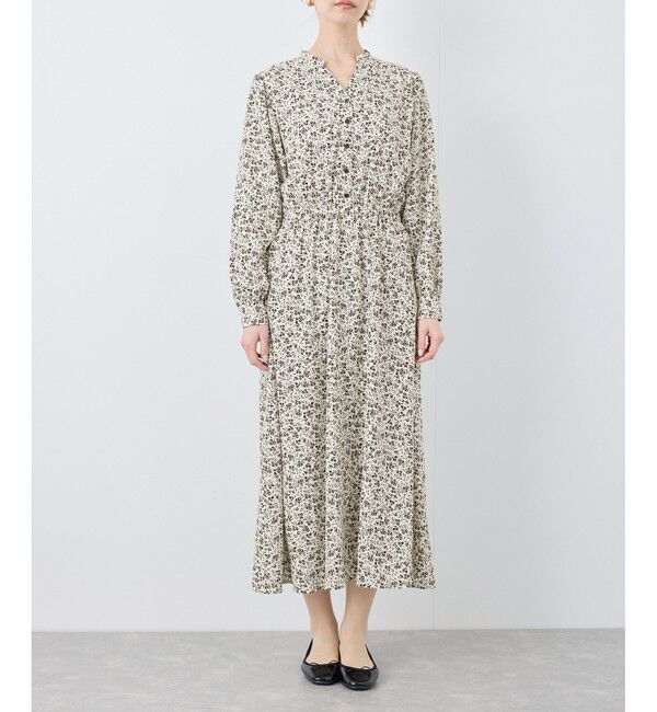 Rope&rsquo;Picnic「小花柄スキッパーロングワンピース」|ワンピース|