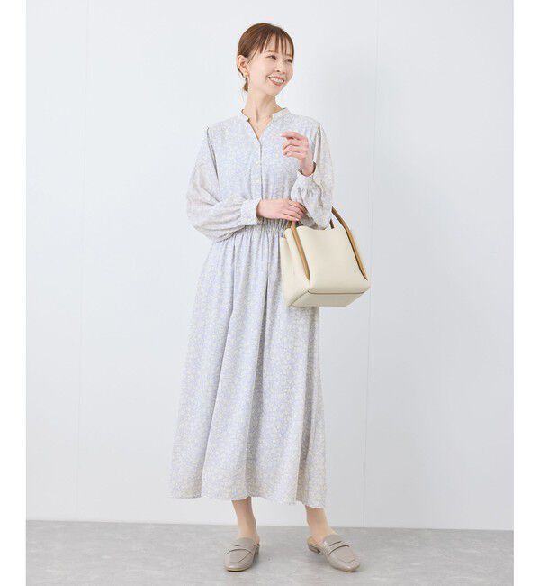 Rope&rsquo;Picnic「小花柄スキッパーロングワンピース」|ワンピース|