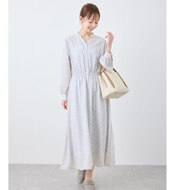 Rope&rsquo;Picnic「小花柄スキッパーロングワンピース」|ワンピース|