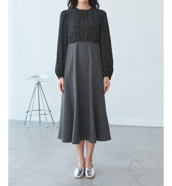 Rope&rsquo;Picnic「ドット柄ドッキングワンピース」|ワンピース|