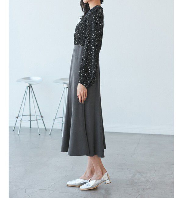 Rope&rsquo;Picnic「ドット柄ドッキングワンピース」|ワンピース|