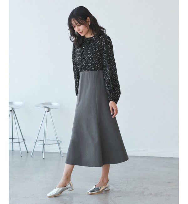 Rope&rsquo;Picnic「ドット柄ドッキングワンピース」|ワンピース|