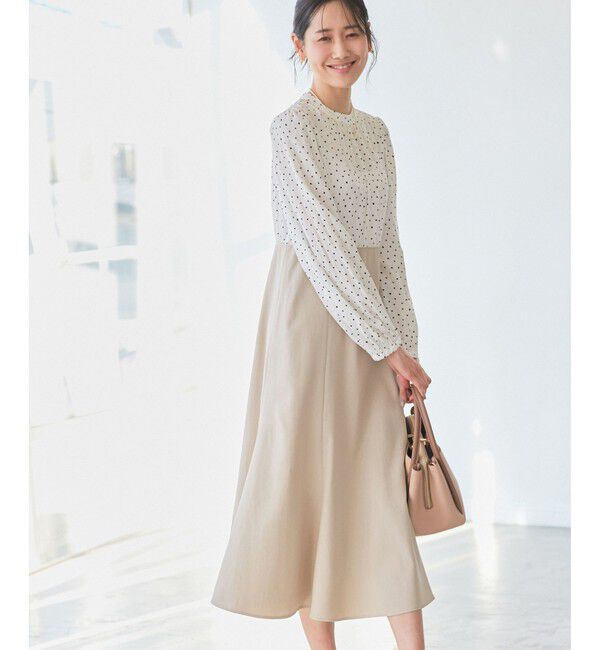 Rope&rsquo;Picnic「ドット柄ドッキングワンピース」|ワンピース|