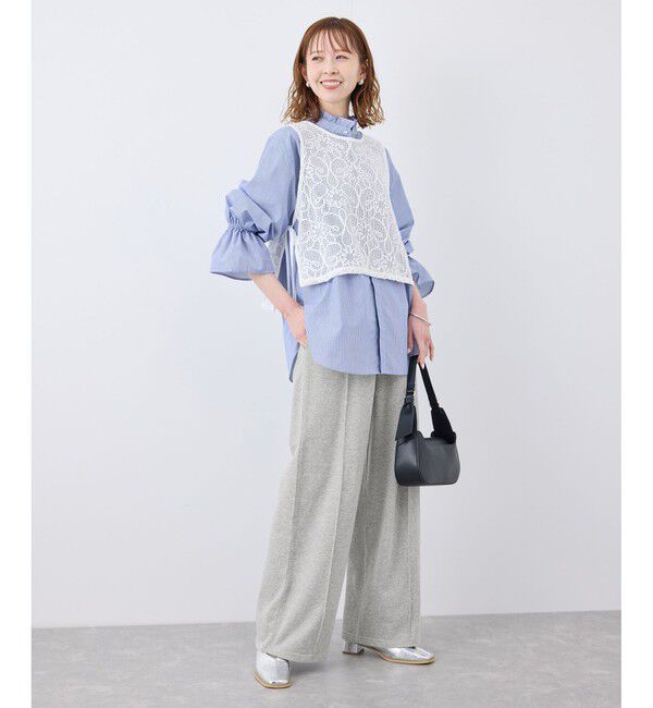 Rope&rsquo;Picnic「ロゴ刺繍入りワイドスウェットパンツ」|チノ|