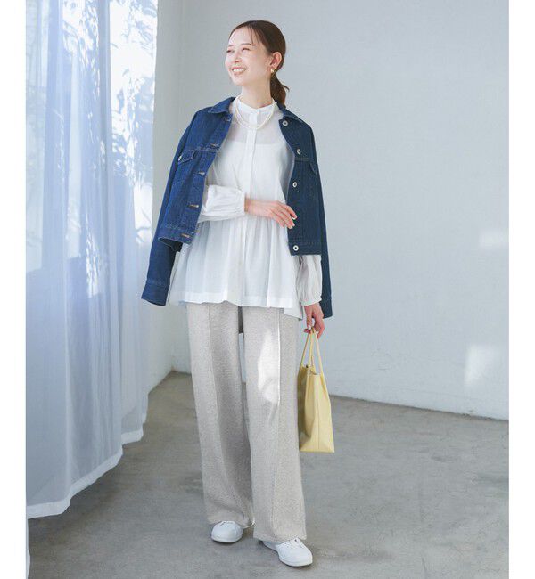 Rope&rsquo;Picnic「ロゴ刺繍入りワイドスウェットパンツ」|チノ|