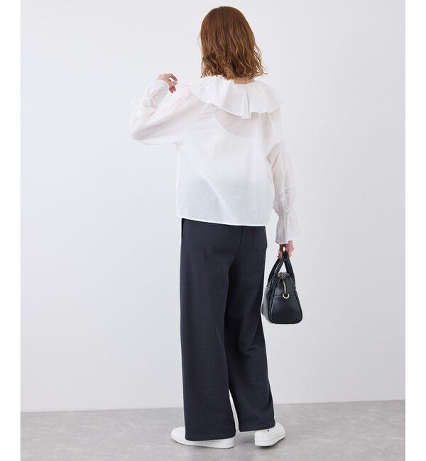 Rope&rsquo;Picnic「ロゴ刺繍入りワイドスウェットパンツ」|チノ|