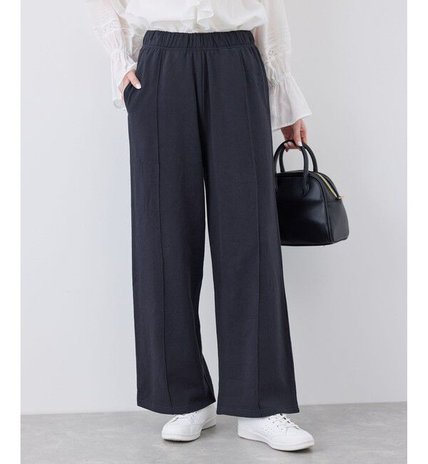 Rope&rsquo;Picnic「ロゴ刺繍入りワイドスウェットパンツ」|チノ|