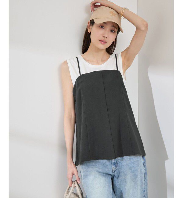 Rope&rsquo;Picnic「【吸水速乾・防シワ】エフォートレスリラックスビスチェ」|キャミソール|