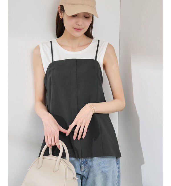 Rope&rsquo;Picnic「【吸水速乾・防シワ】エフォートレスリラックスビスチェ」|キャミソール|