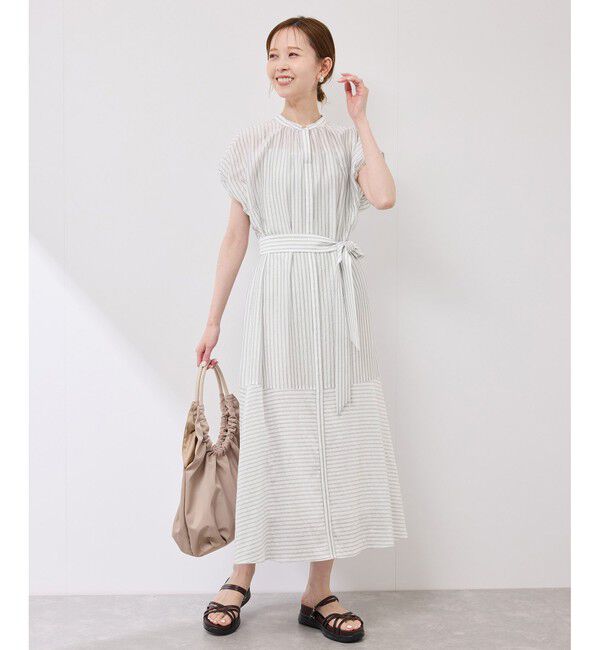 Rope&rsquo;Picnic「emurシアードビーストライプシャツワンピ」|ワンピース|