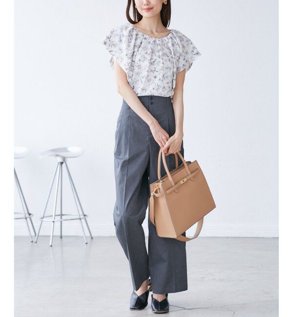 ROPE PICNIC PASSAGE「【WEB限定】 ベルトデザインスクエアトートバッグ/通勤対応」|トートバッグ|