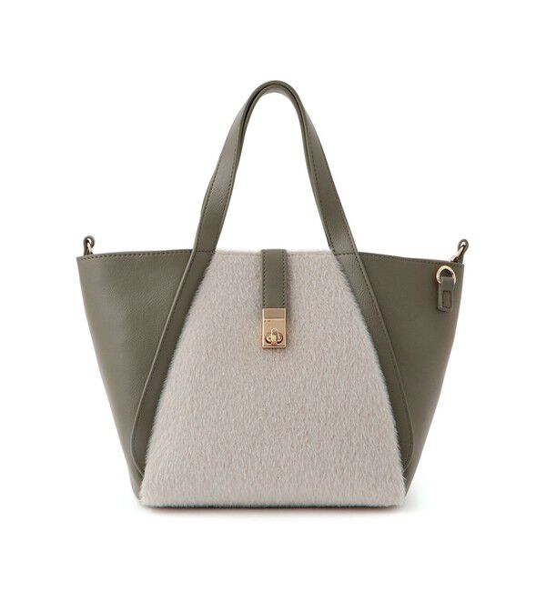 ROPE PICNIC PASSAGE「me fit BAG ホースヘア調コンビスクエアフォルムバッグ/2WAY」|トートバッグ|