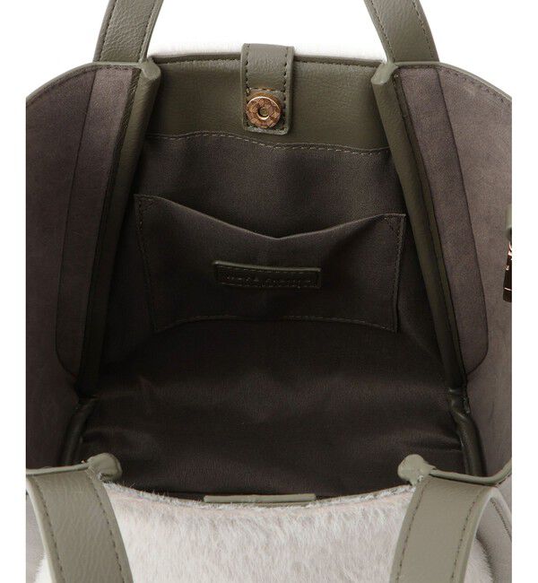 ROPE PICNIC PASSAGE「me fit BAG ホースヘア調コンビスクエアフォルムバッグ/2WAY」|トートバッグ|