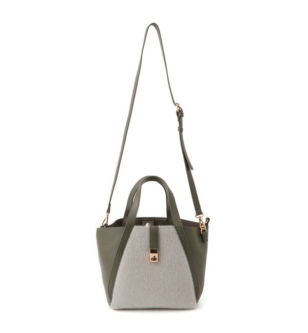 ROPE PICNIC PASSAGE「me fit BAG ホースヘア調コンビスクエアフォルムバッグ/2WAY」|トートバッグ|