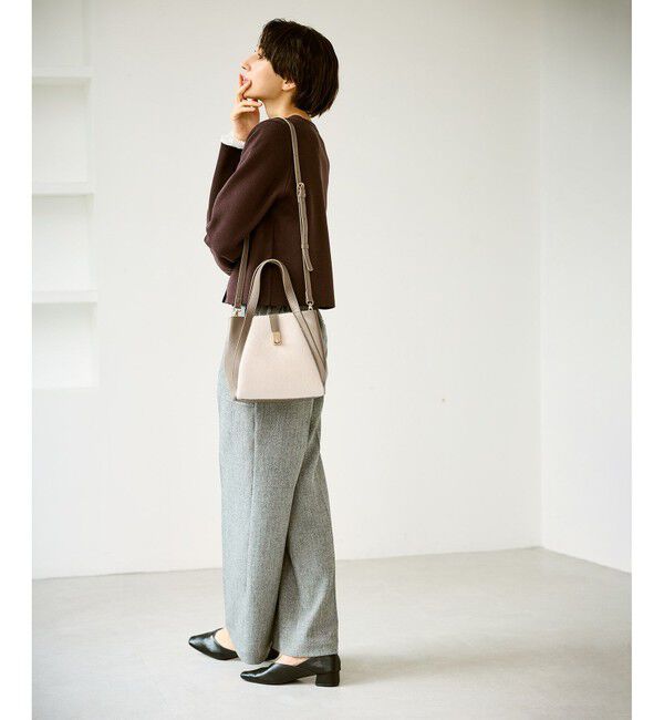 ROPE PICNIC PASSAGE「me fit BAG ホースヘア調コンビスクエアフォルムバッグ/2WAY」|トートバッグ|