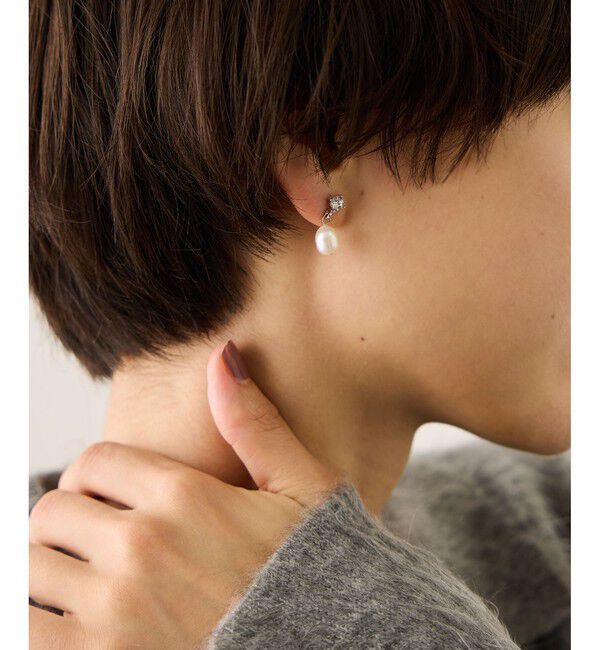 ROPE PICNIC PASSAGE「淡水パール&times;ガラスピアス」|ピアス|シルバー(93)