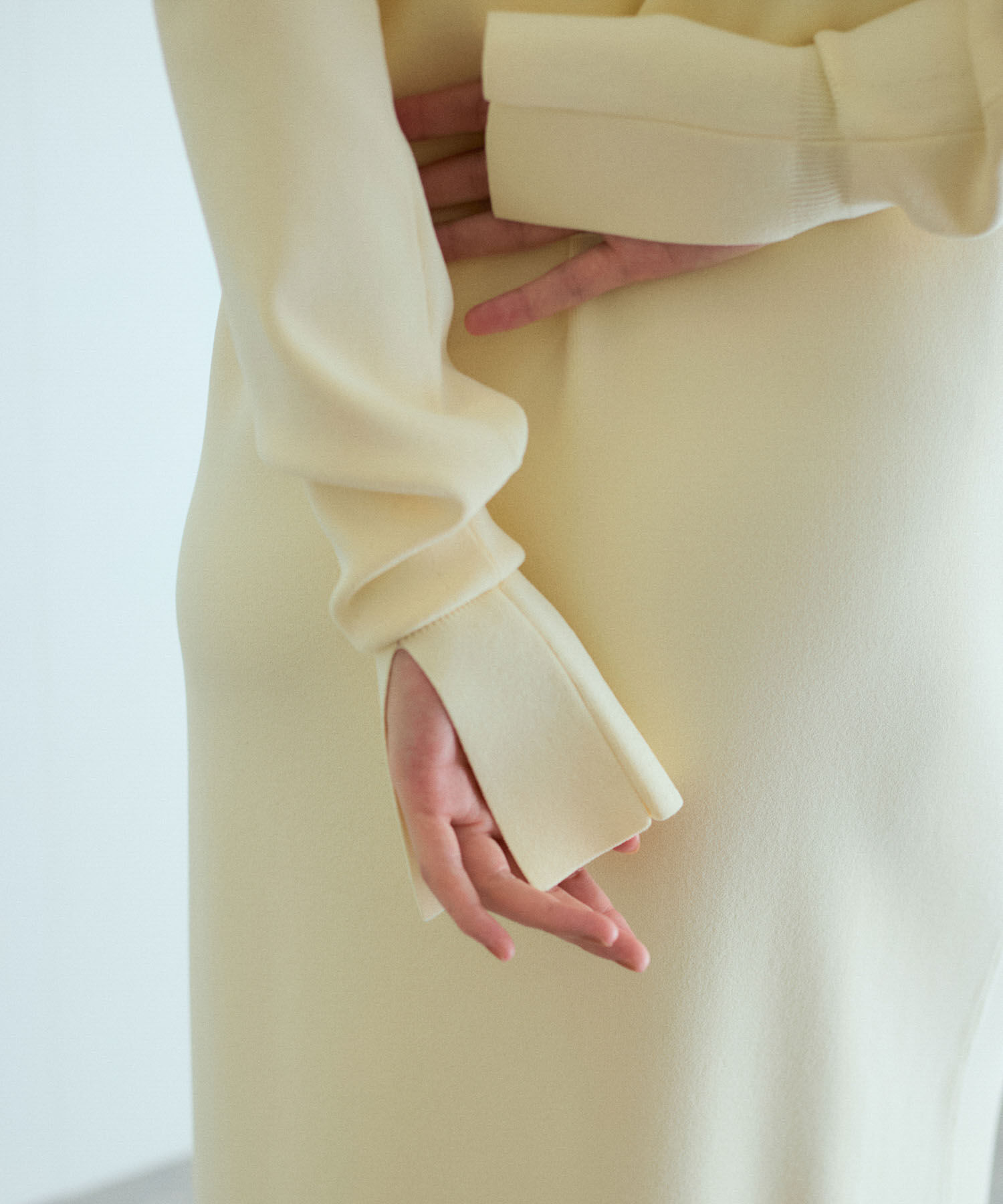 ADAM ET ROPE'「【洗える】ボタンニットポロワンピース」|ワンピース|