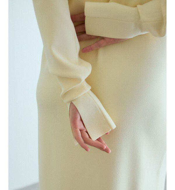 ADAM ET ROPE'「【洗える】ボタンニットポロワンピース」|ワンピース|