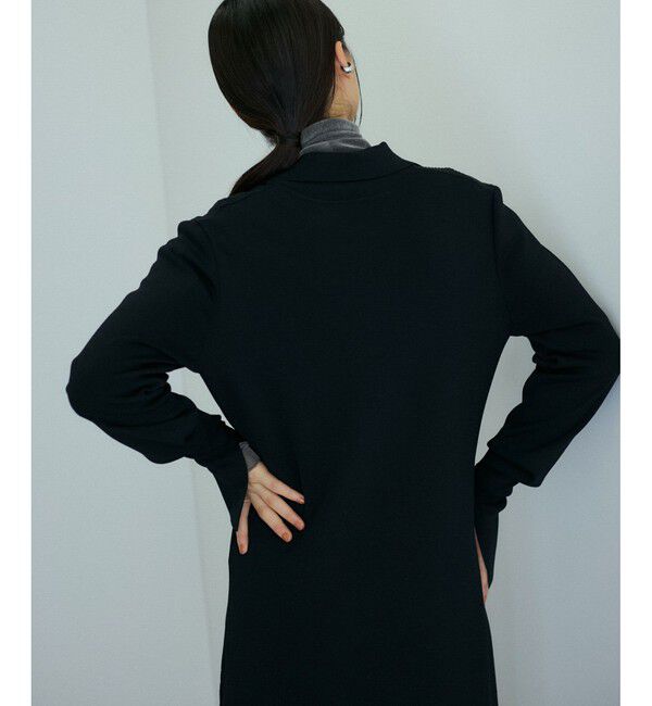 ADAM ET ROPE'「【洗える】ボタンニットポロワンピース」|ワンピース|